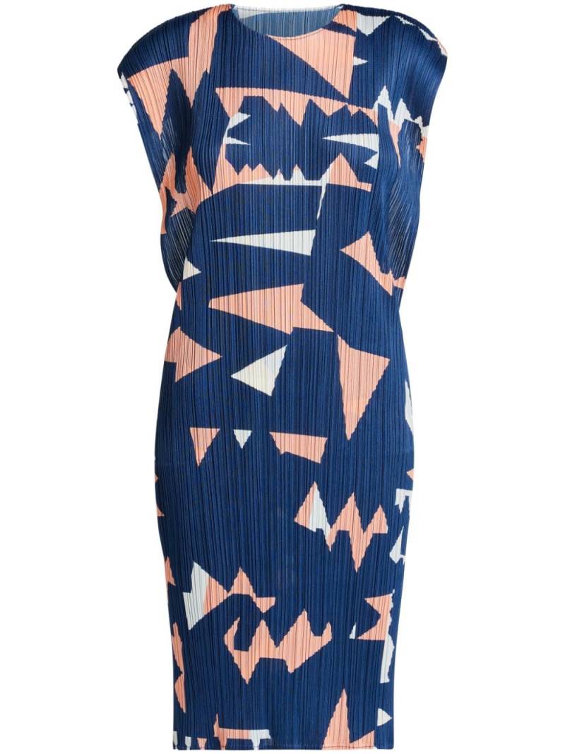 Pleats Please Issey Miyake pleated midi dress - Blue von Pleats Please Issey Miyake