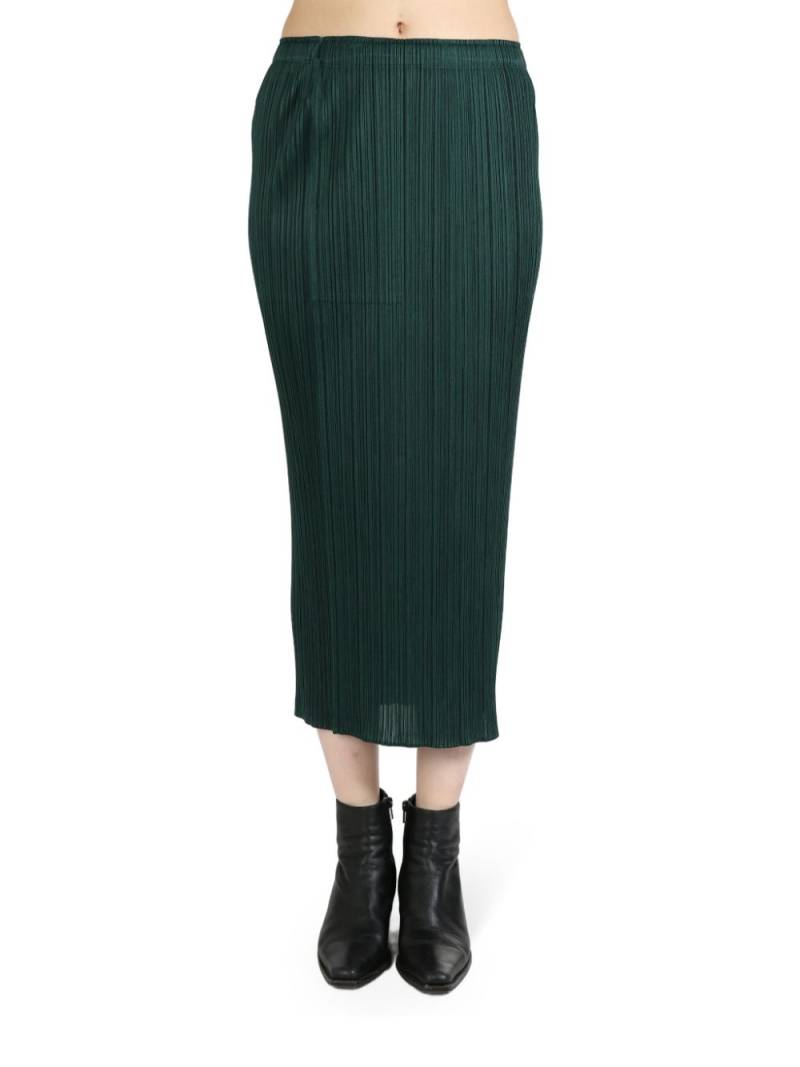 Pleats Please Issey Miyake pleated midi skirt - Green von Pleats Please Issey Miyake