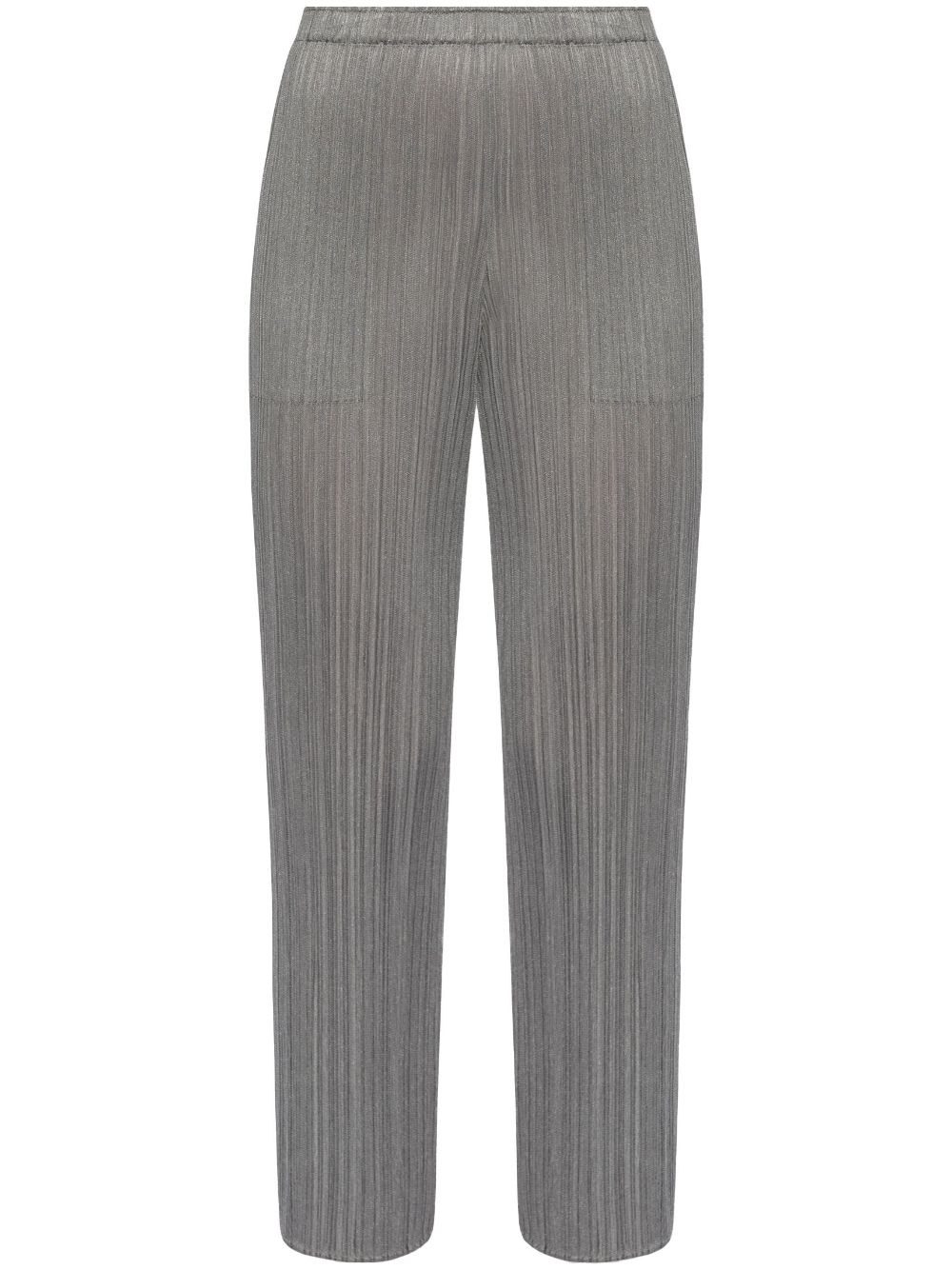 Pleats Please Issey Miyake pleated straight-leg trousers - Grey von Pleats Please Issey Miyake