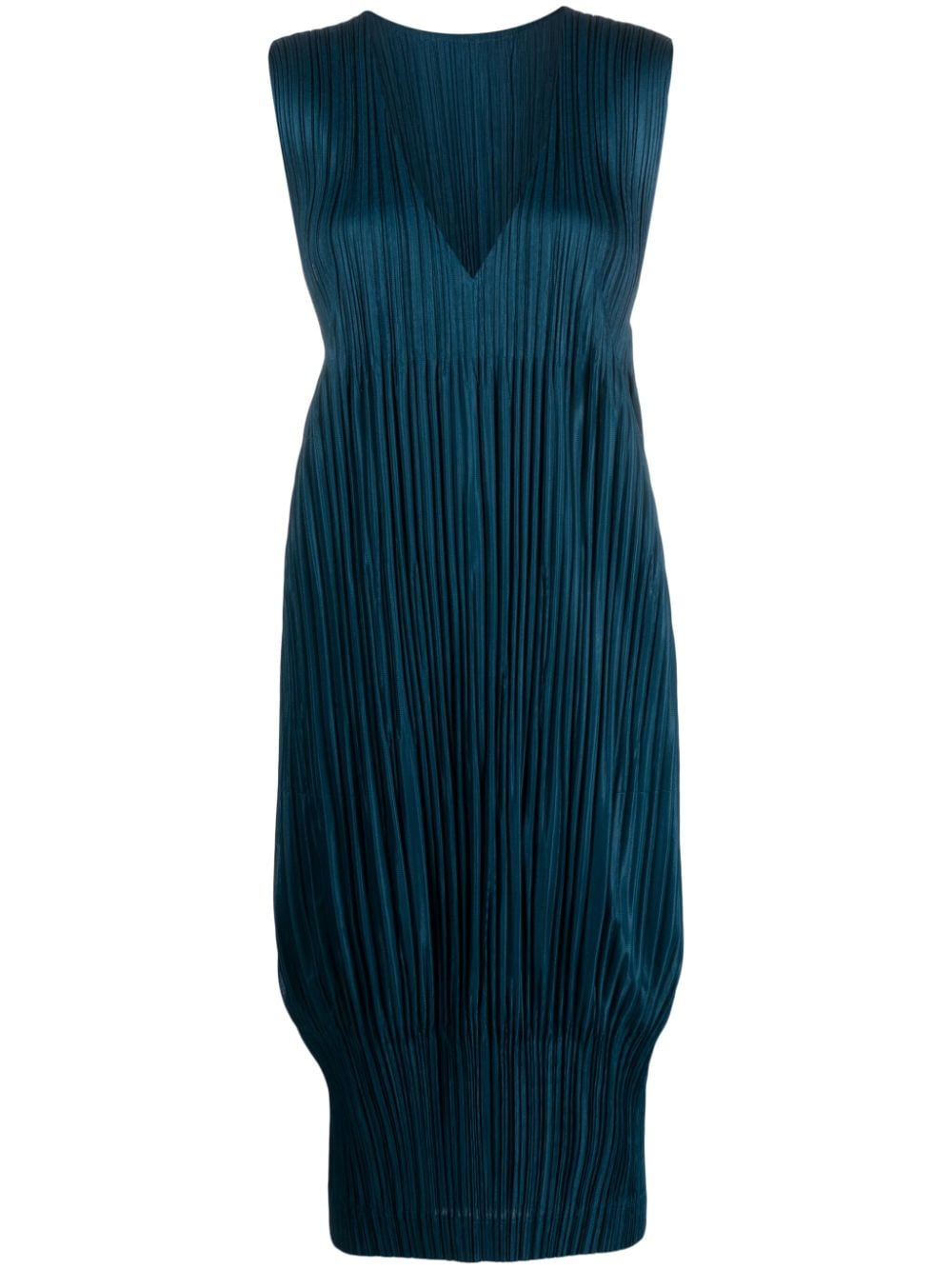 Pleats Please Issey Miyake plissé midi dress - Blue von Pleats Please Issey Miyake