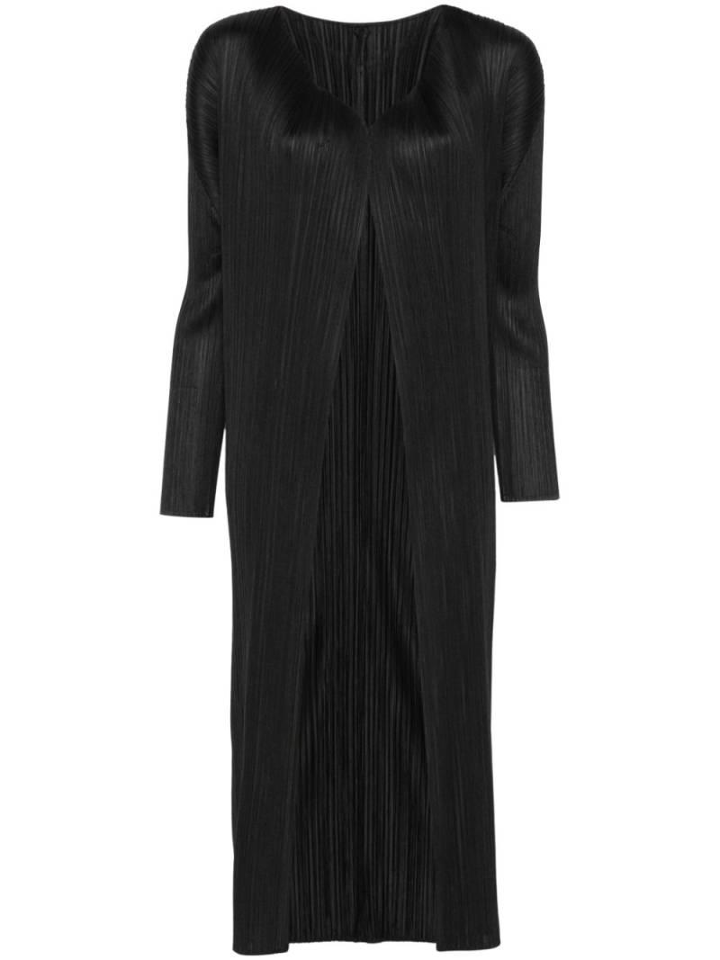 Pleats Please Issey Miyake plissé coat - Black von Pleats Please Issey Miyake