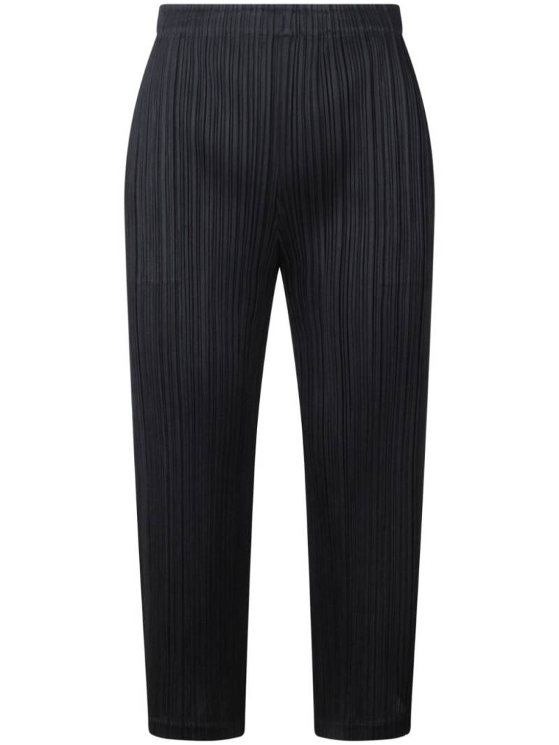 Pleats Please Issey Miyake plissé cropped trousers - Black von Pleats Please Issey Miyake