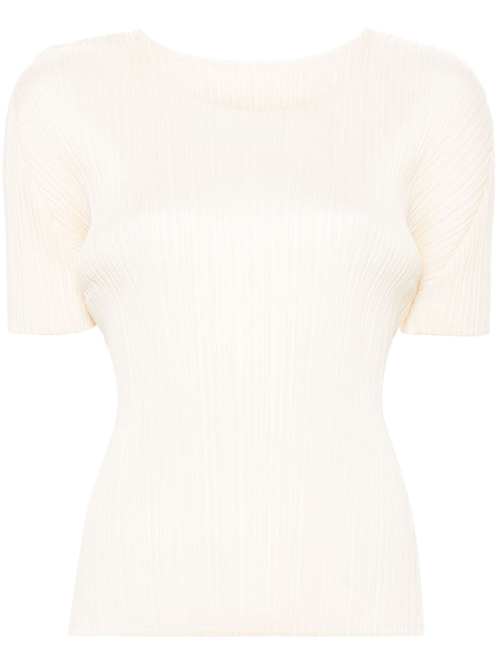 Pleats Please Issey Miyake plissé-effect short-sleeve T-shirt - Neutrals von Pleats Please Issey Miyake