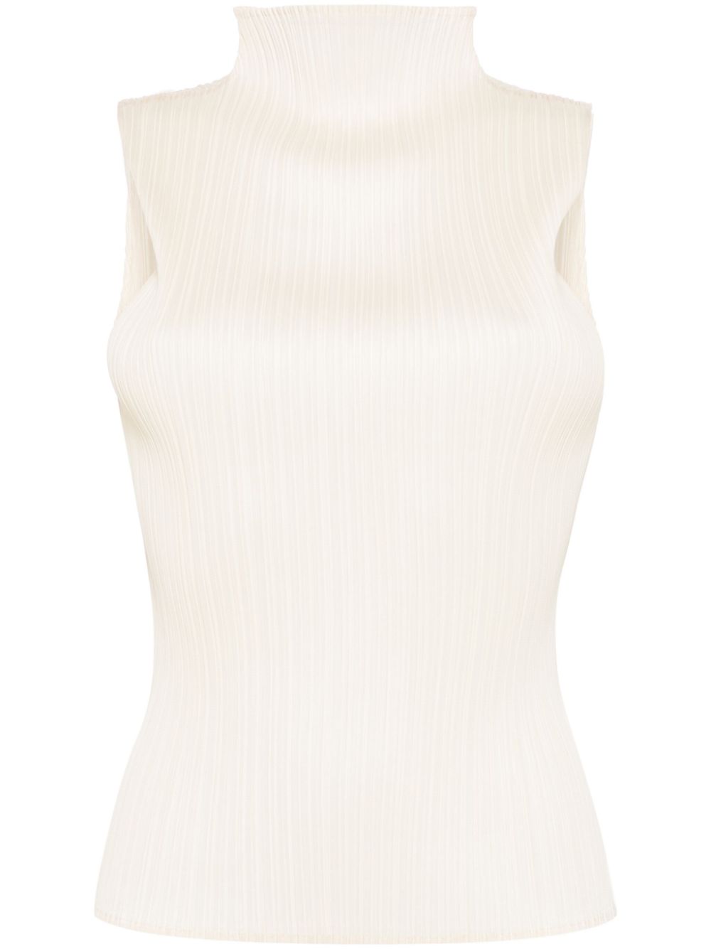 Pleats Please Issey Miyake plissé-effect sleeveless top - Neutrals von Pleats Please Issey Miyake