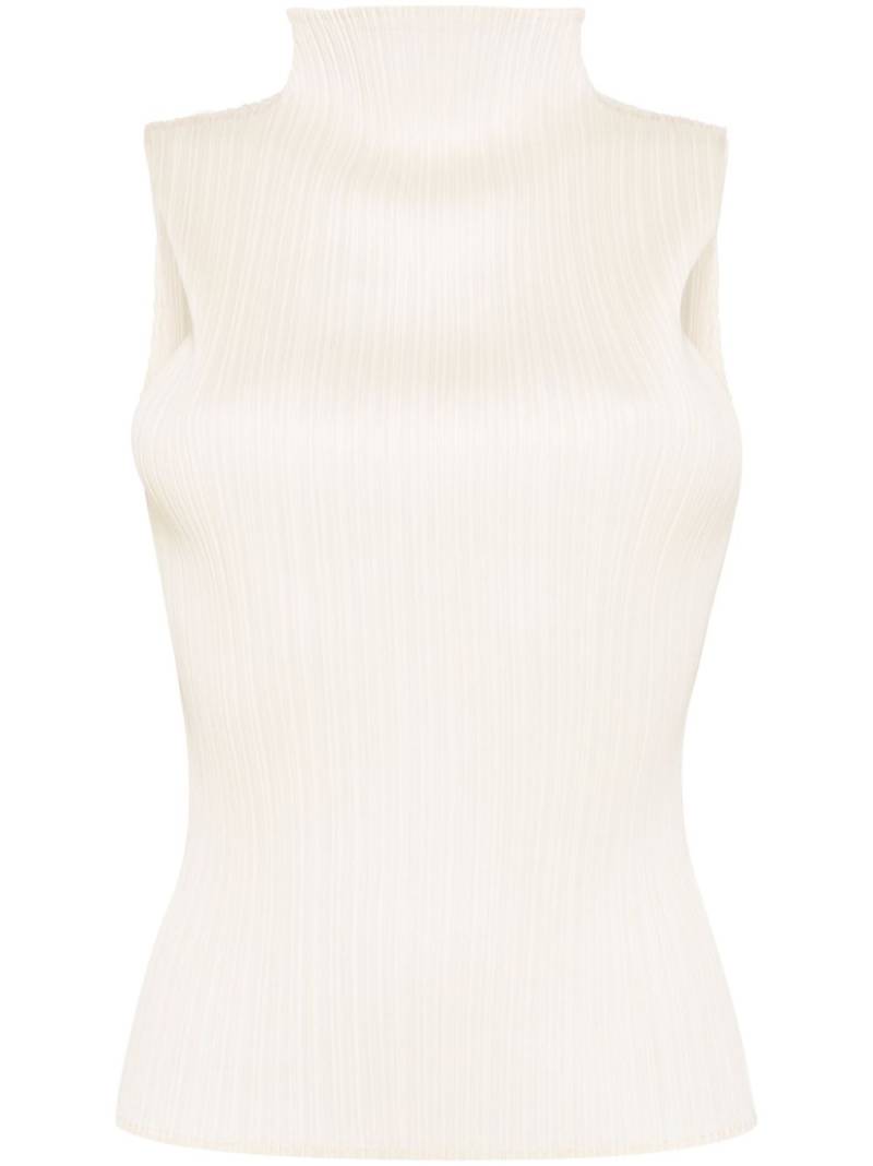 Pleats Please Issey Miyake plissé-effect sleeveless top - Neutrals von Pleats Please Issey Miyake