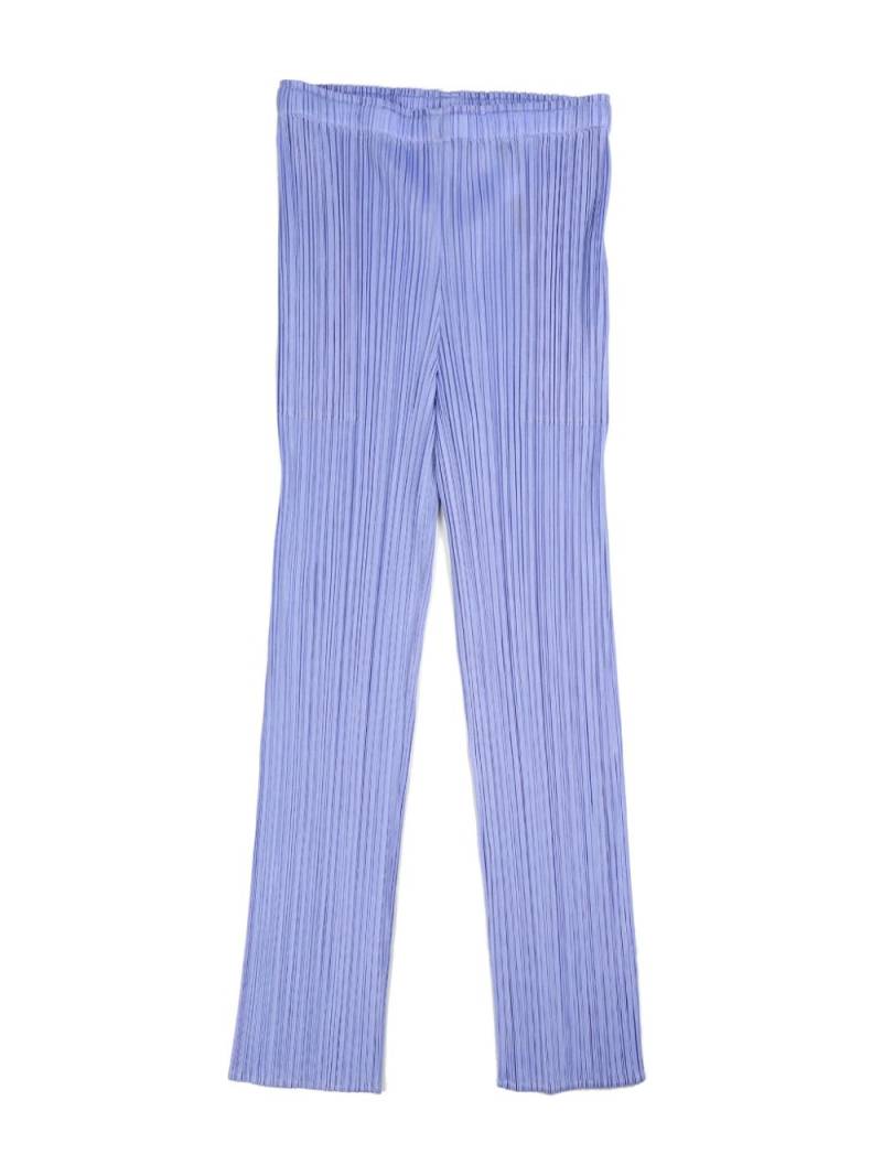 Pleats Please Issey Miyake plissé-effect slim-fit trousers - Purple von Pleats Please Issey Miyake