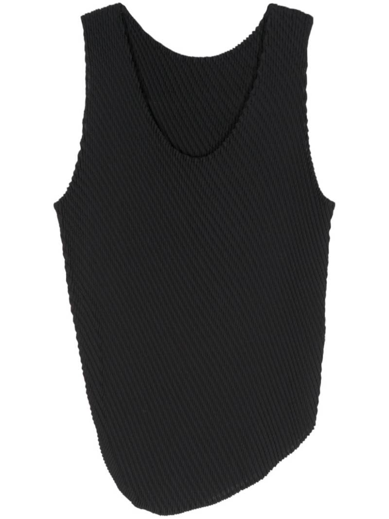 Pleats Please Issey Miyake plissé-effect tank top - Black von Pleats Please Issey Miyake