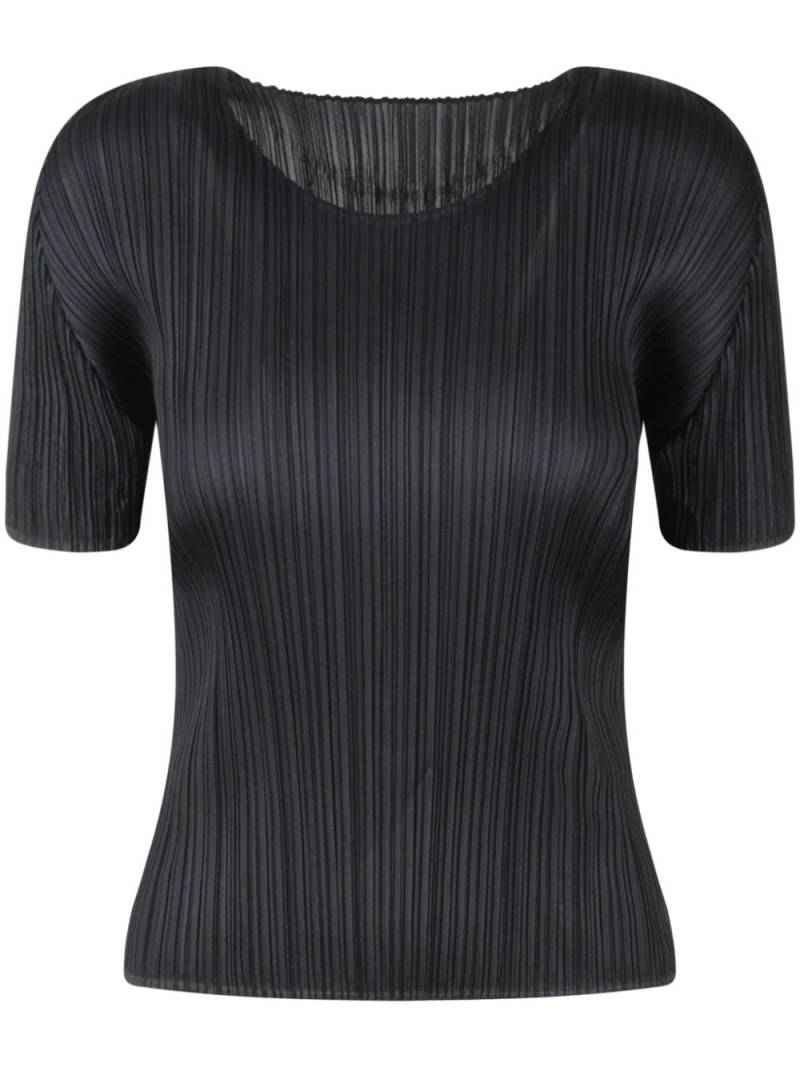 Pleats Please Issey Miyake plissé-effect top - Black von Pleats Please Issey Miyake