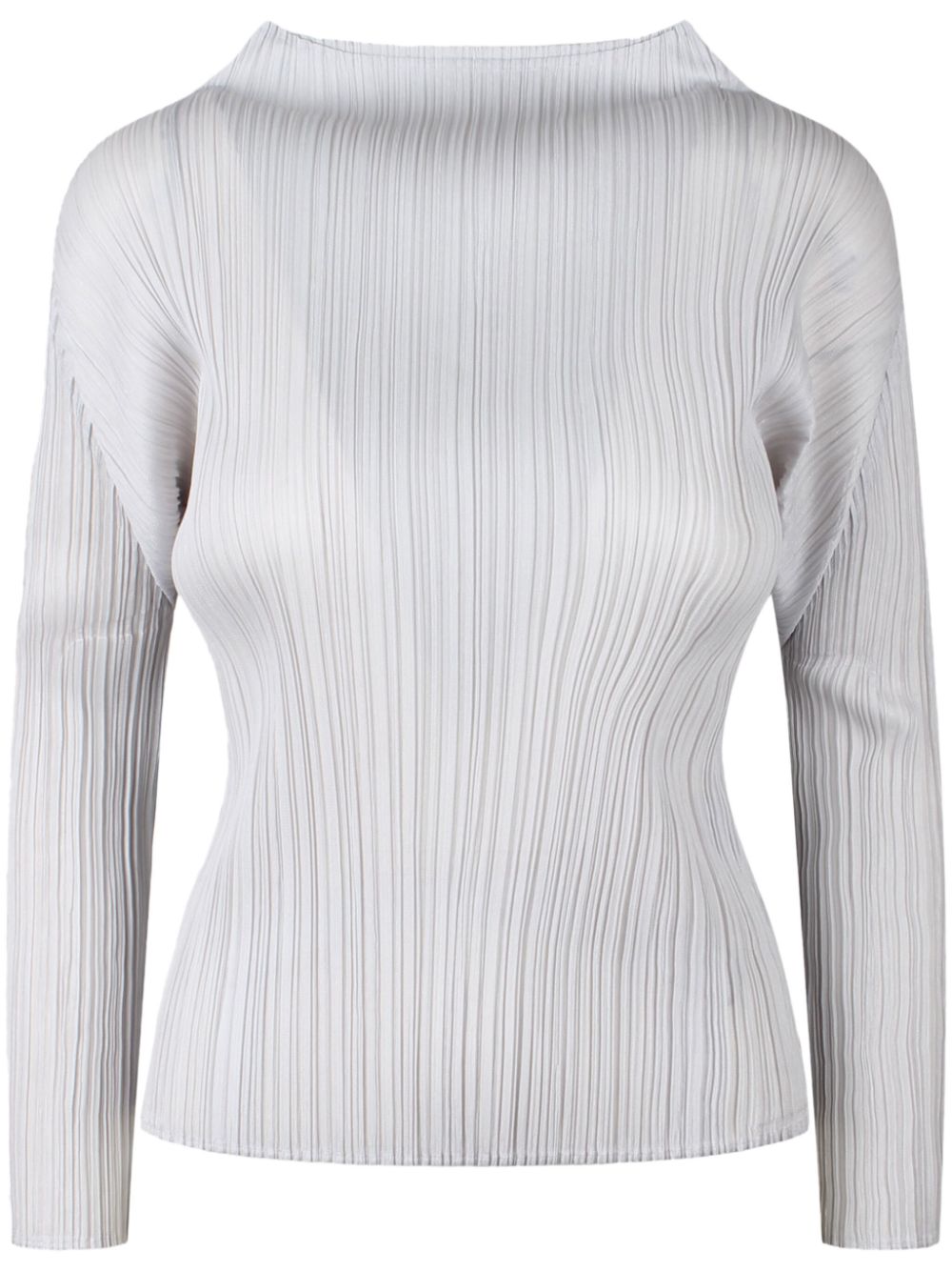 Pleats Please Issey Miyake plissé-effect top - Grey von Pleats Please Issey Miyake