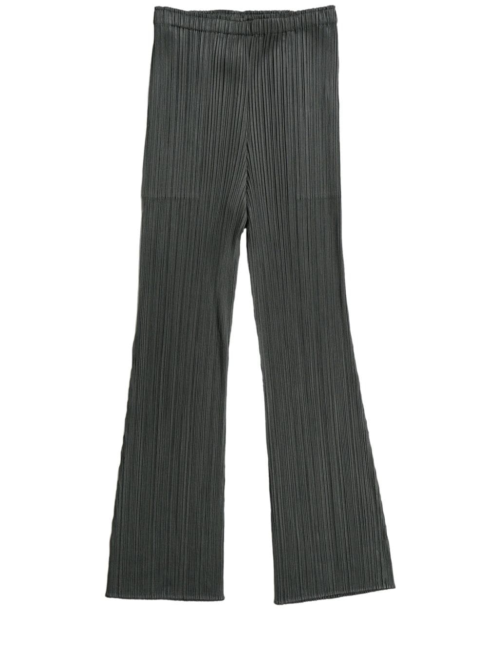 Pleats Please Issey Miyake plissé-effect trousers - Green von Pleats Please Issey Miyake