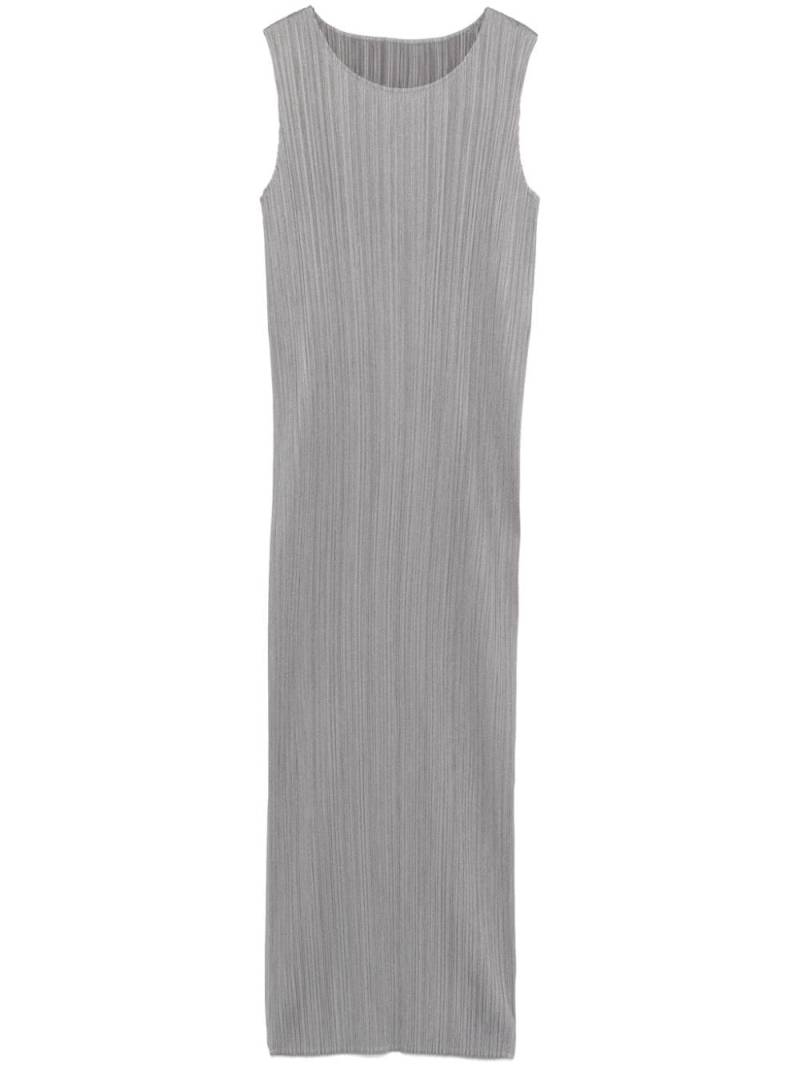 Pleats Please Issey Miyake plissé midi dress - Grey von Pleats Please Issey Miyake