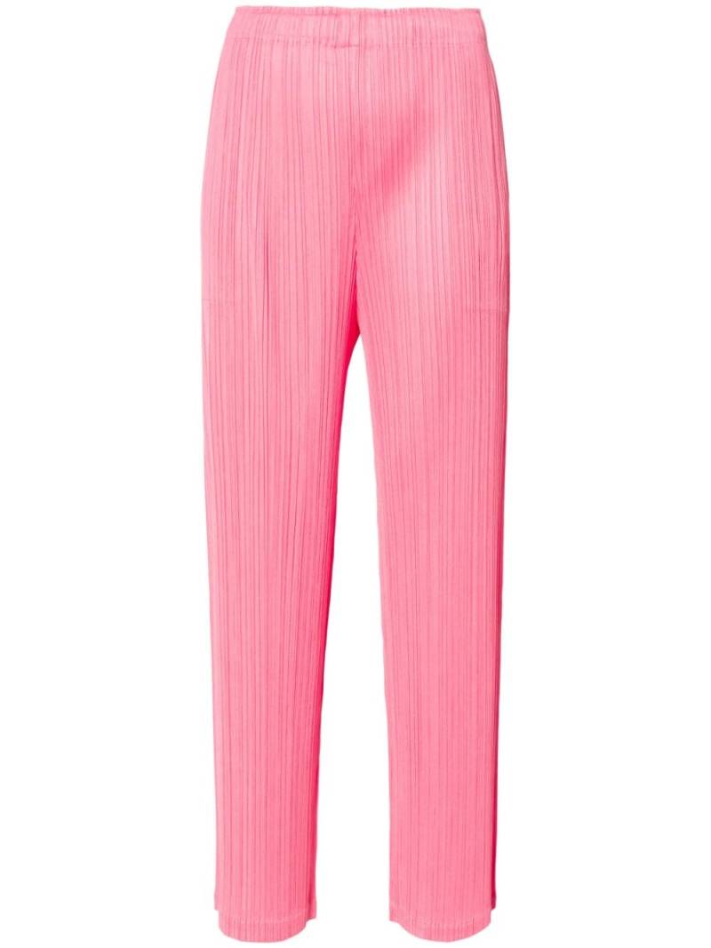 Pleats Please Issey Miyake plissé straight trousers - Pink von Pleats Please Issey Miyake