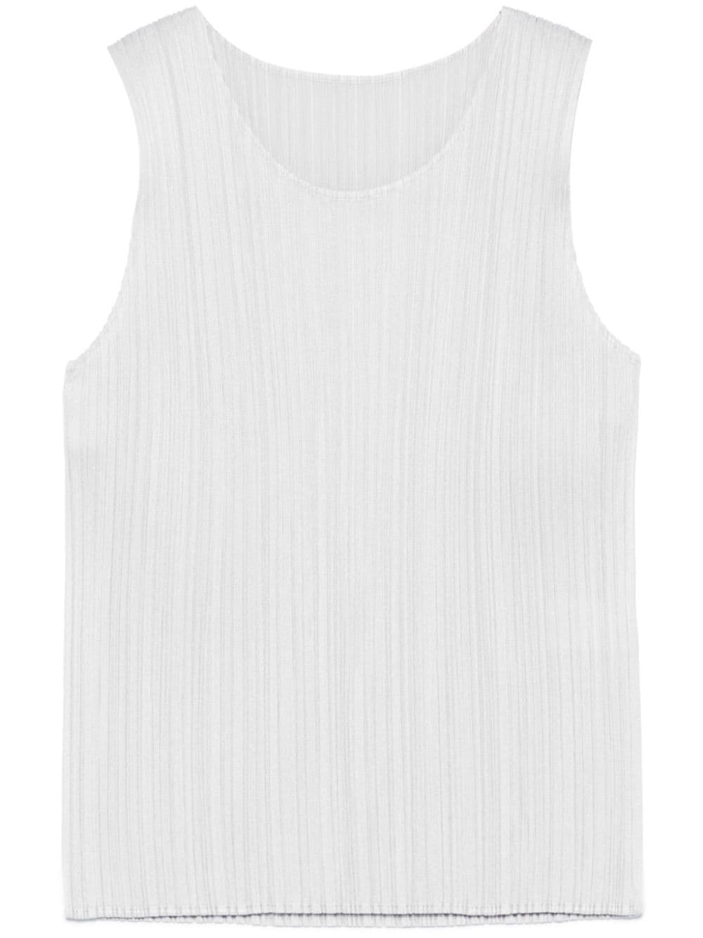 Pleats Please Issey Miyake plissé tank top - Grey von Pleats Please Issey Miyake