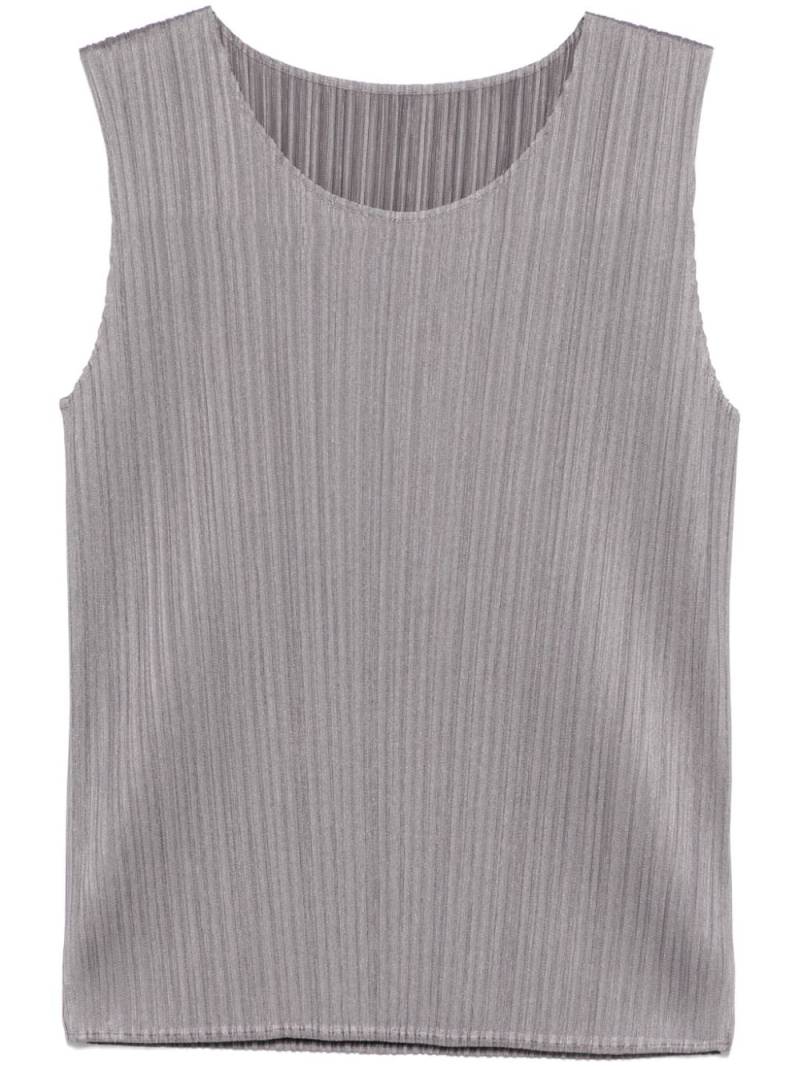 Pleats Please Issey Miyake plissé tank top - Grey von Pleats Please Issey Miyake