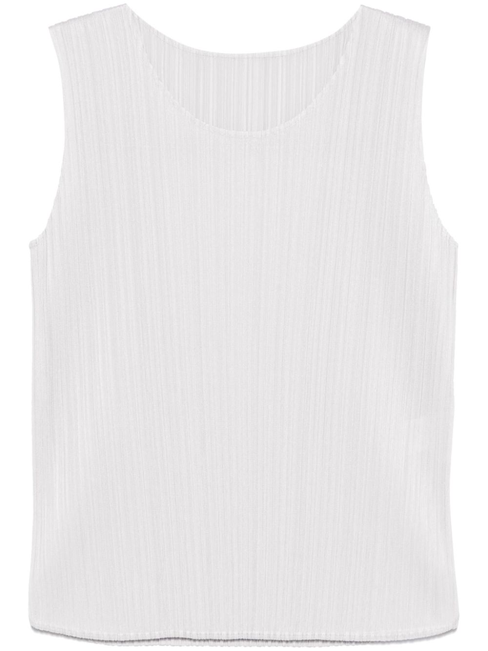 Pleats Please Issey Miyake plissé tank top - Grey von Pleats Please Issey Miyake