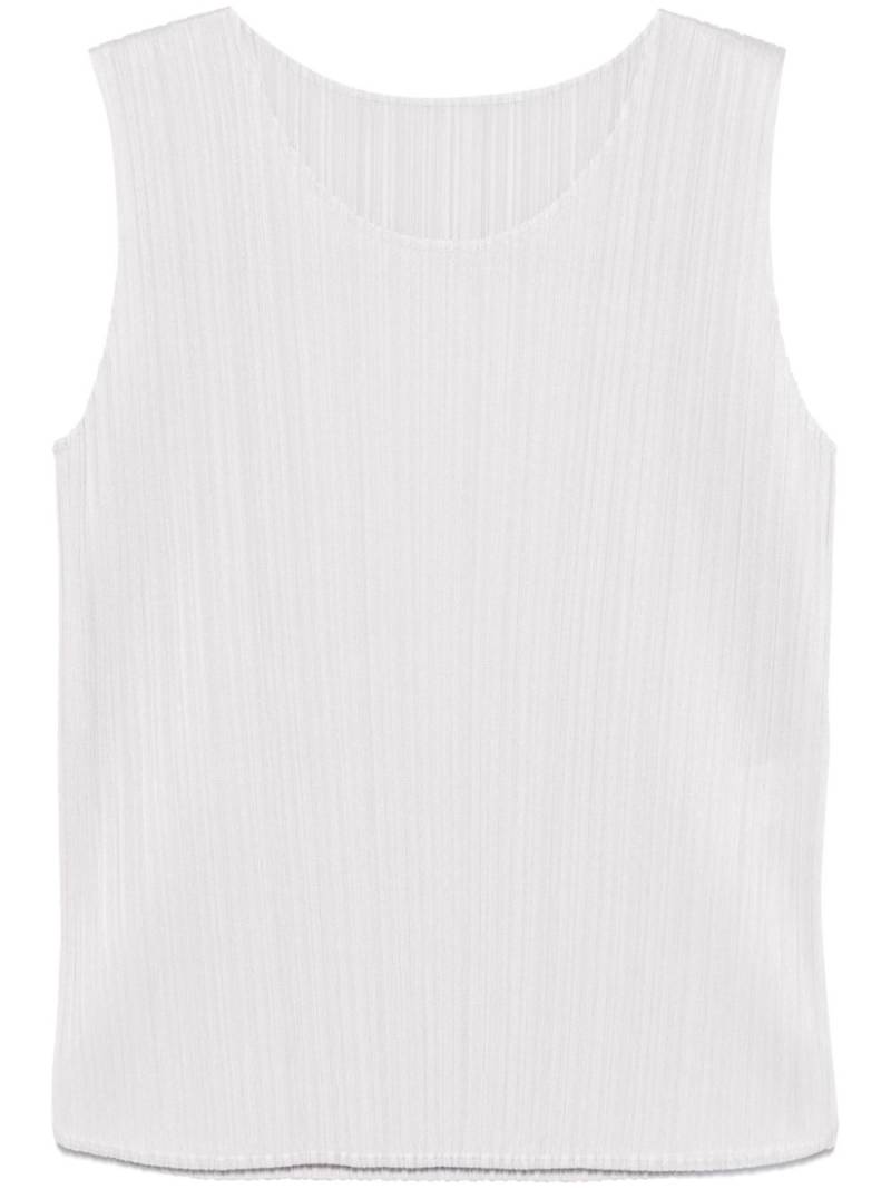 Pleats Please Issey Miyake plissé tank top - Grey von Pleats Please Issey Miyake