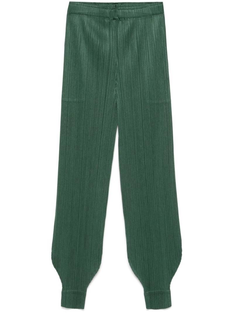 Pleats Please Issey Miyake plissé trousers - Green von Pleats Please Issey Miyake