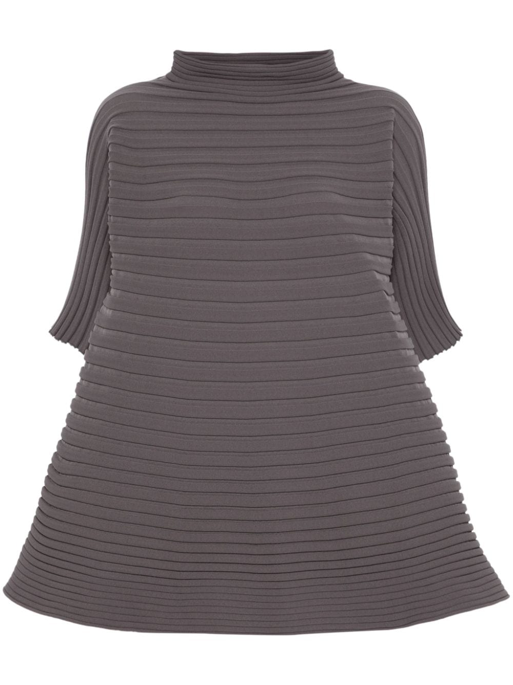 Pleats Please Issey Miyake ribbed-knit top - Grey von Pleats Please Issey Miyake