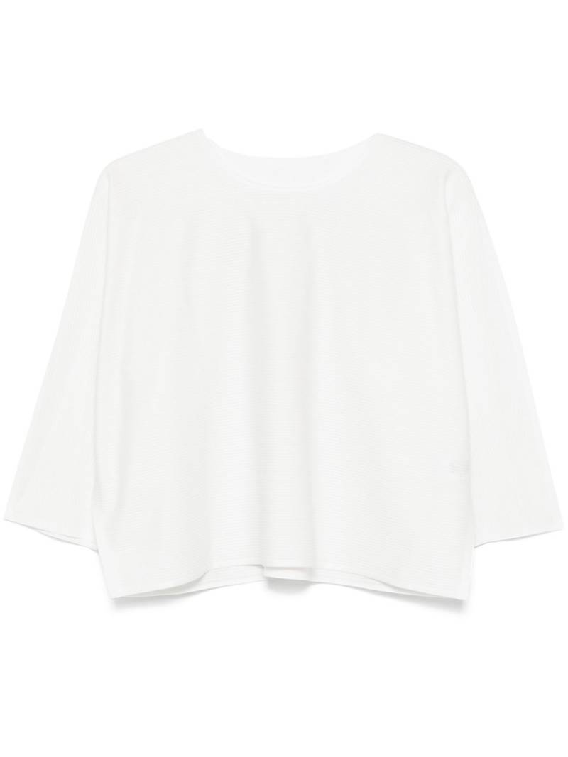 Pleats Please Issey Miyake ribbed top - White von Pleats Please Issey Miyake