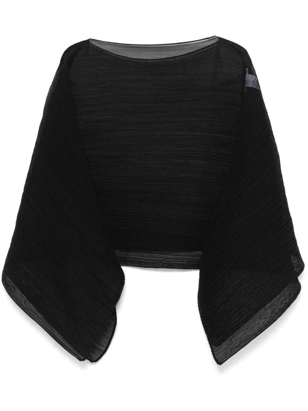 Pleats Please Issey Miyake sheer cape - Black von Pleats Please Issey Miyake