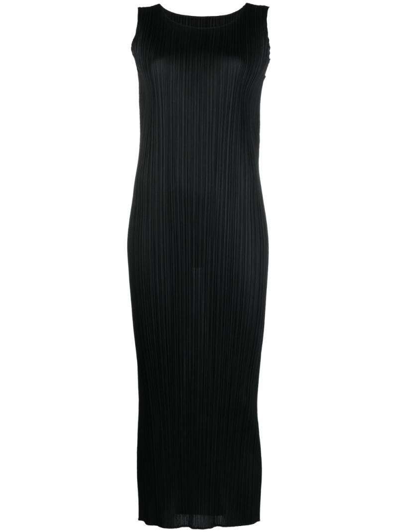 Pleats Please Issey Miyake sleeveless pleated midi dress - Black von Pleats Please Issey Miyake