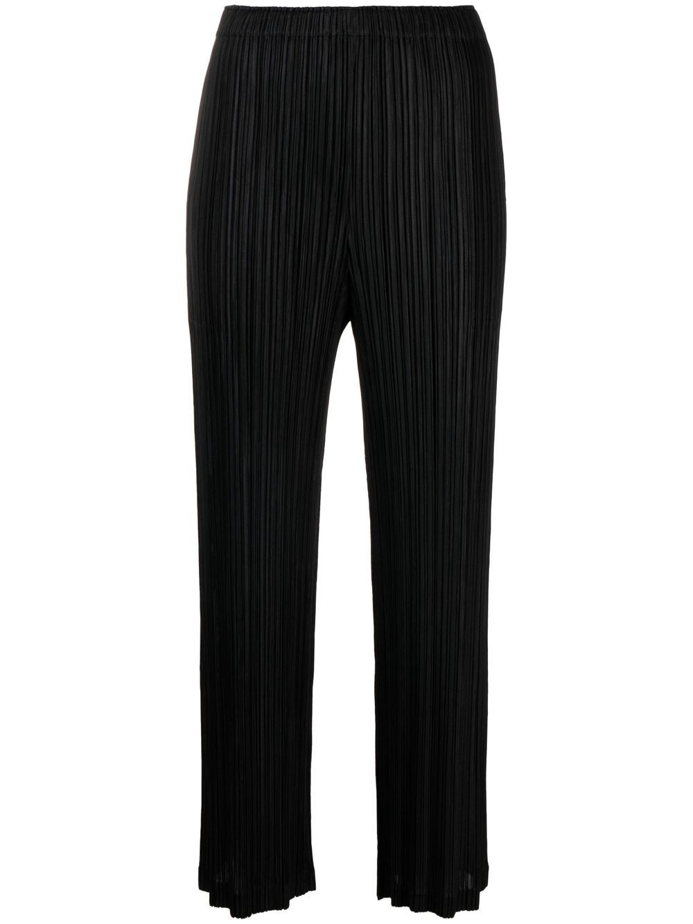 Pleats Please Issey Miyake straight-leg plissé trousers - Black von Pleats Please Issey Miyake