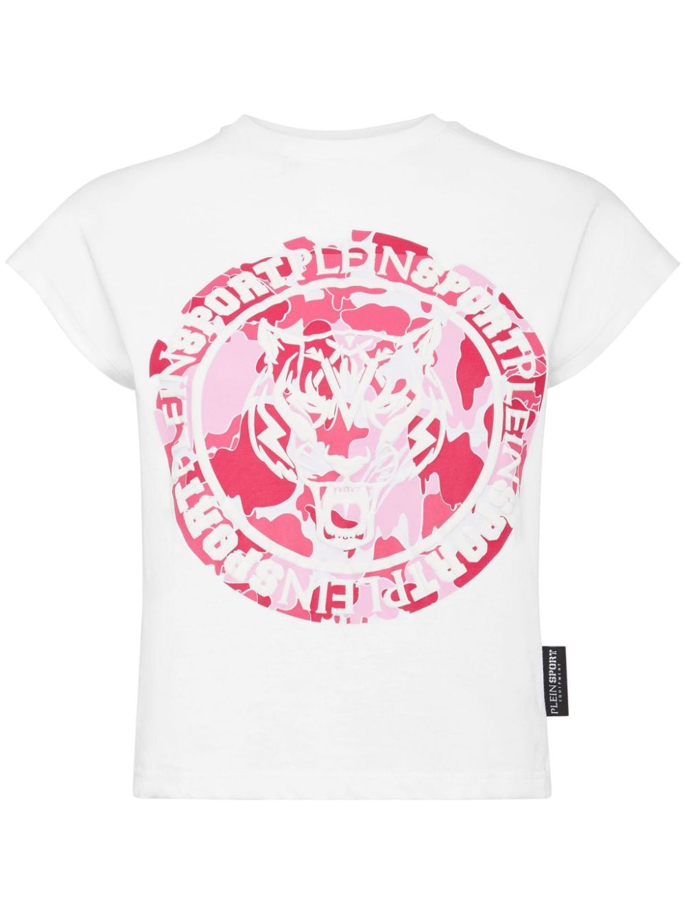 Plein Sport Carbon Tiger cotton T-shirt - White von Plein Sport