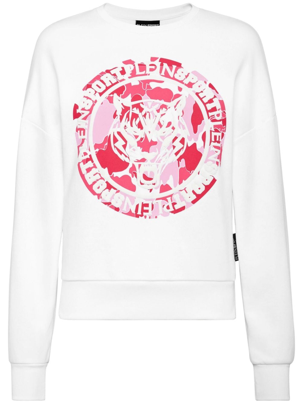 Plein Sport Carbon Tiger cotton sweatshirt - White von Plein Sport