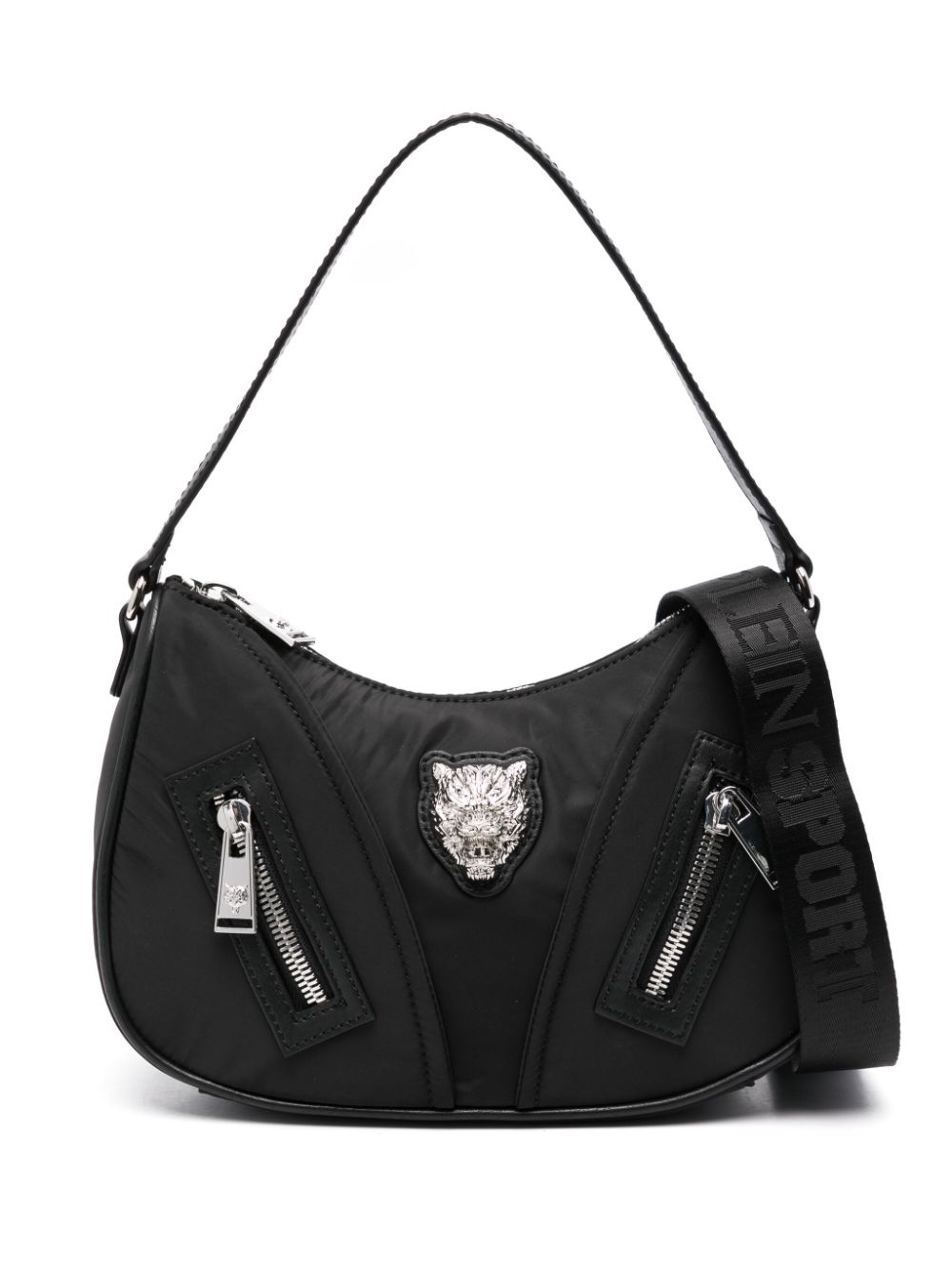 Plein Sport Hobo Leah logo-appliqué shoudler bag - Black von Plein Sport