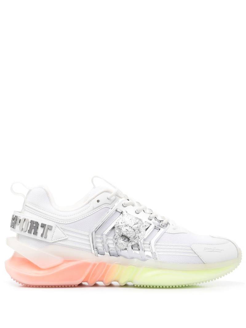 Plein Sport Runner Tiger plaque sneakers - White von Plein Sport