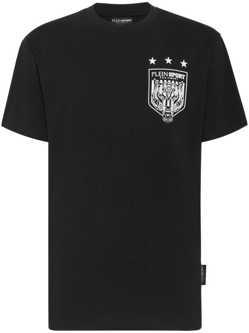 Plein Sport SS Tiger crest-print T-Shirt - Black von Plein Sport