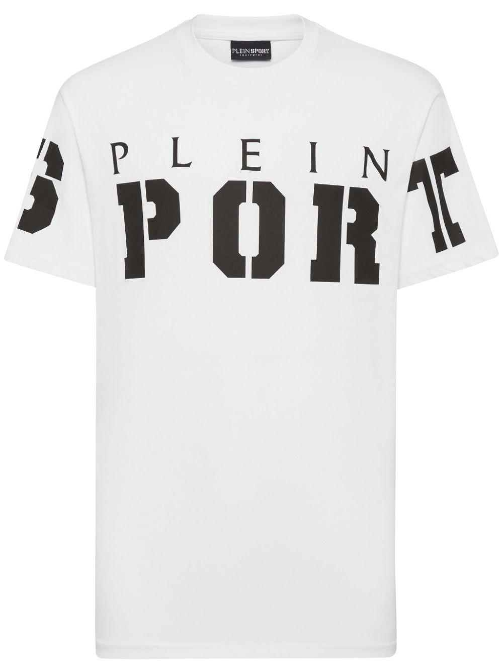 Plein Sport SS logo-patch cotton T-shirt - White von Plein Sport