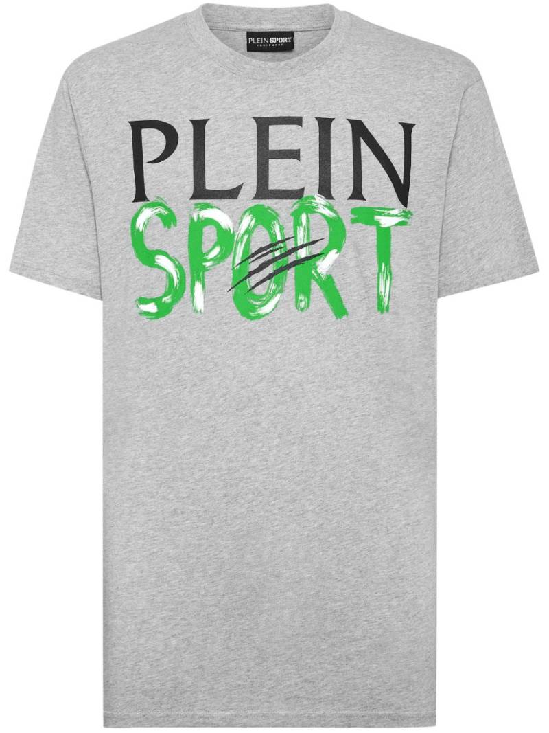 Plein Sport SS logo-print cotton T-shirt - Grey von Plein Sport