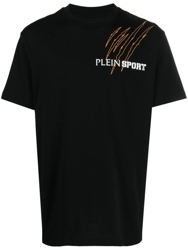 Plein Sport Scratch logo-print T-shirt - Black von Plein Sport