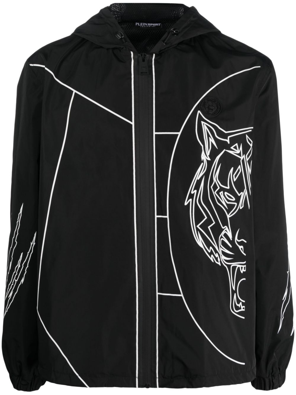 Plein Sport Tiger Court Edition windbreaker jacket - Black von Plein Sport