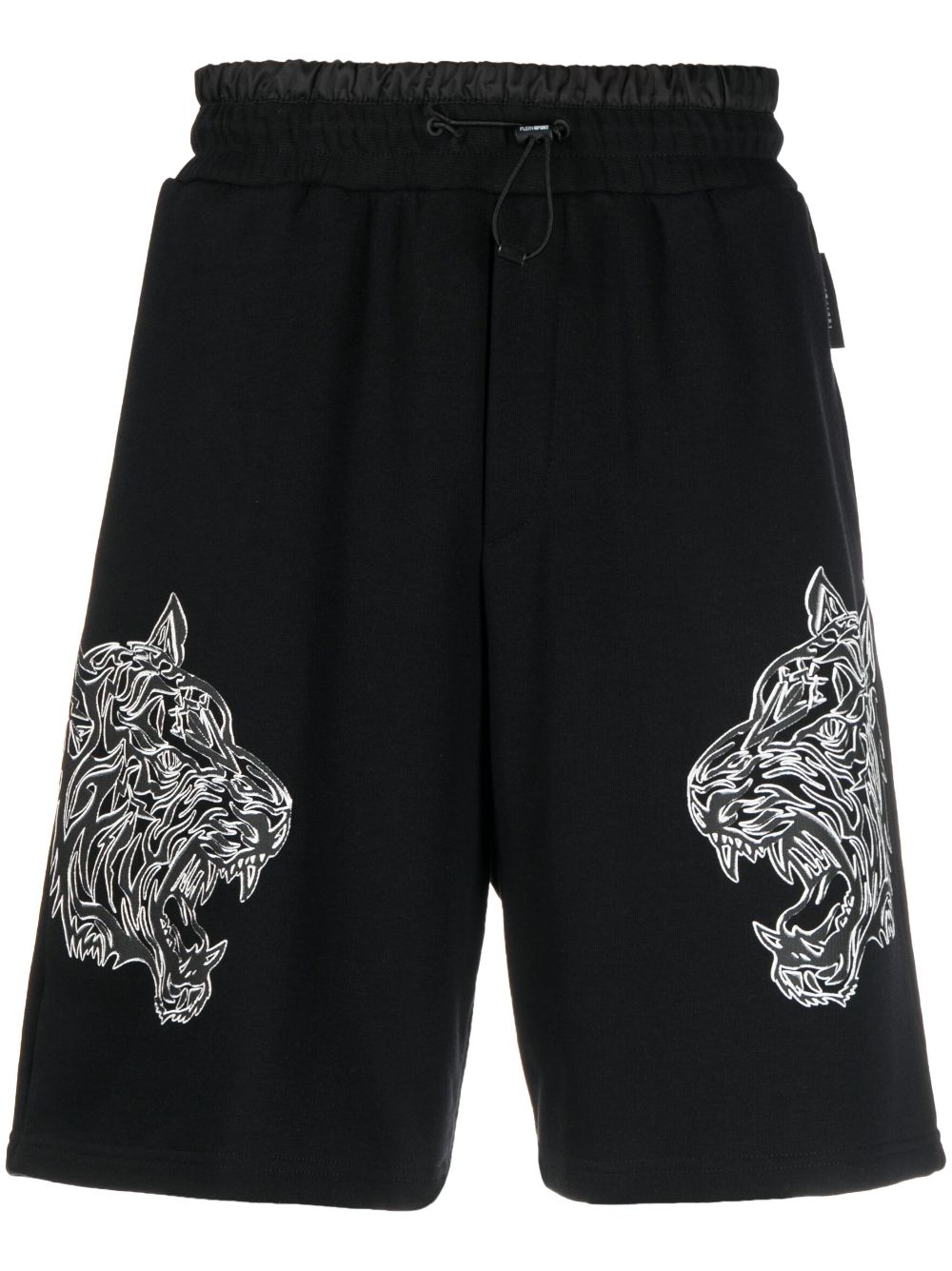 Plein Sport Tiger elasticated waist shorts - Black von Plein Sport