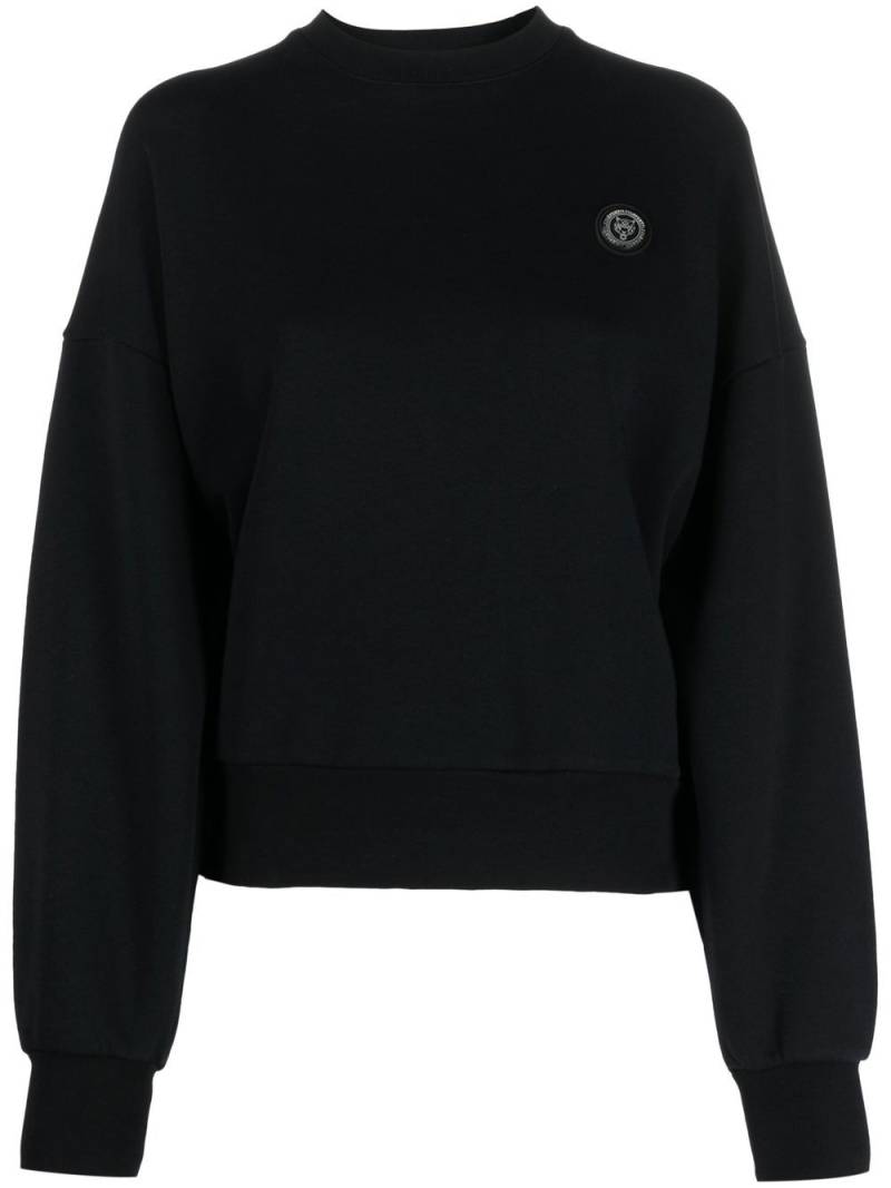 Plein Sport appliqué-logo cotton sweatshirt - Black von Plein Sport