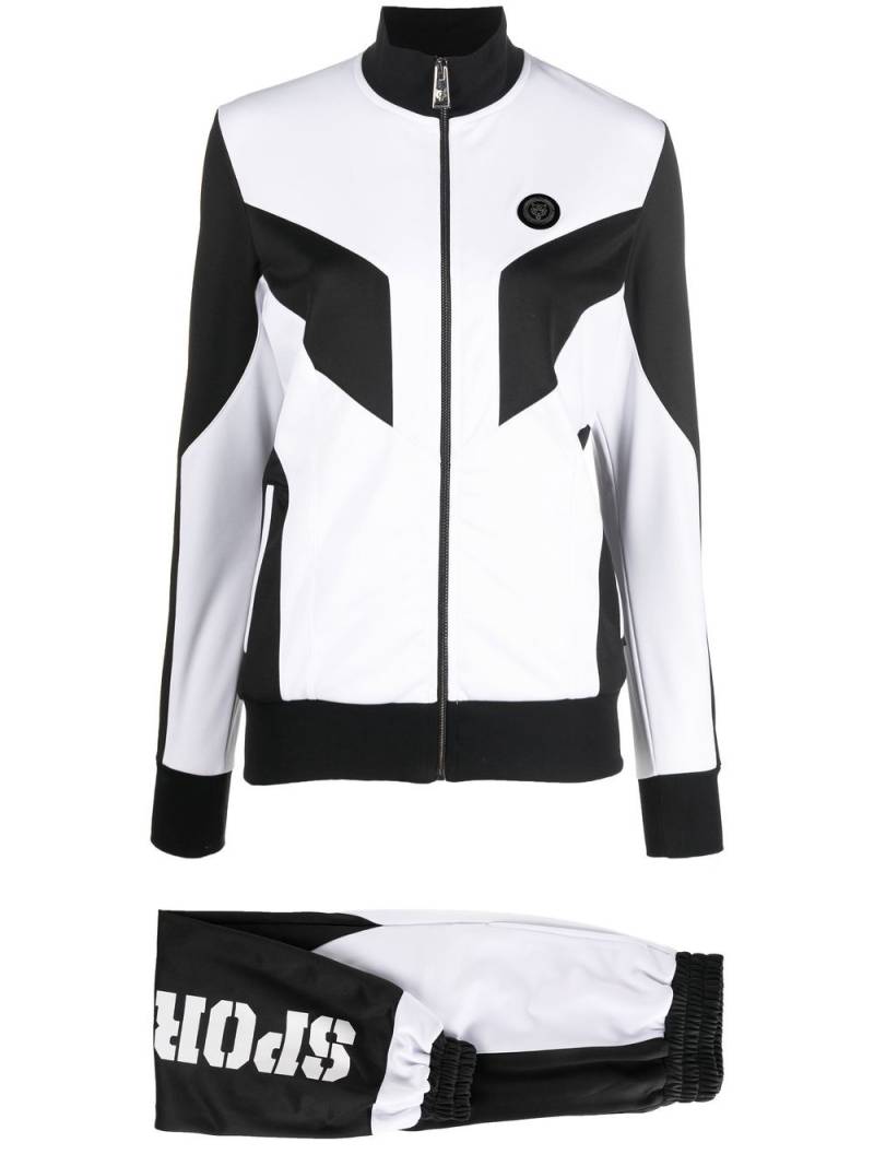 Plein Sport colour-block panelled tracksuit set - White von Plein Sport