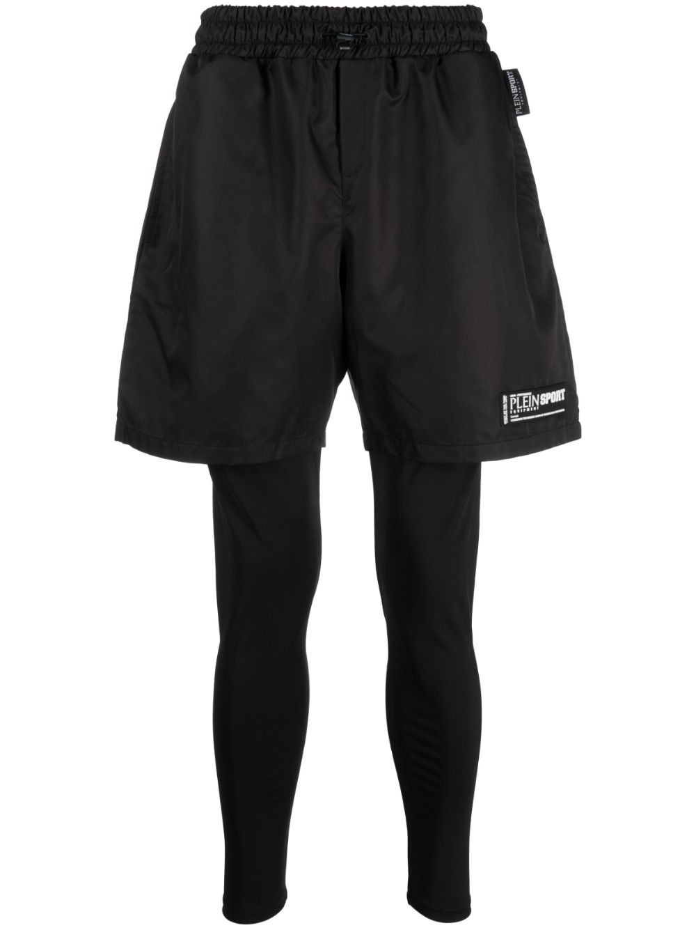 Plein Sport layered running shorts - Black von Plein Sport