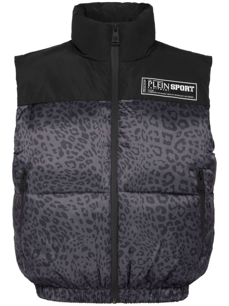 Plein Sport leopard-print gilet - Black von Plein Sport