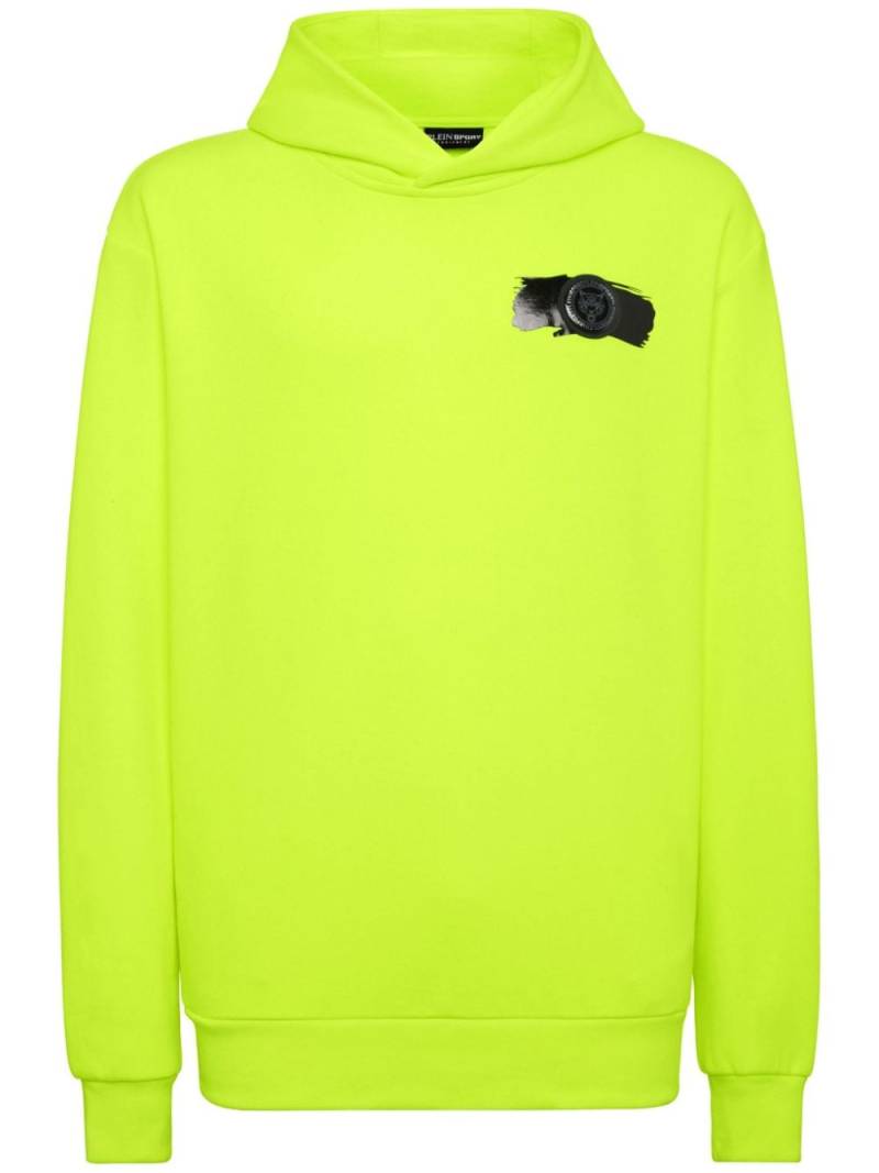 Plein Sport logo-appliqué print hoodie - Green von Plein Sport