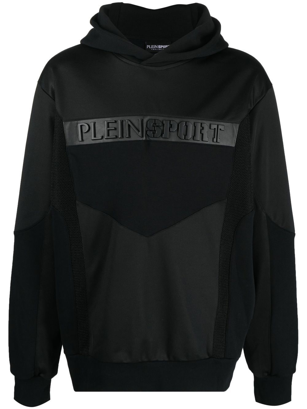 Plein Sport logo-embossed hoodie - Black von Plein Sport