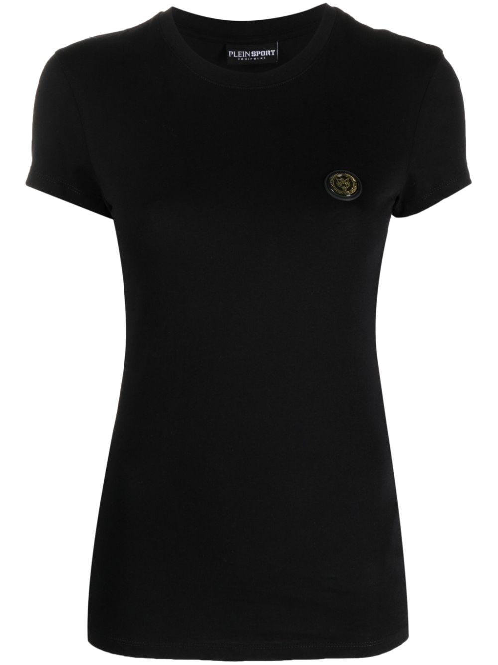 Plein Sport logo-patch cotton T-shirt - Black von Plein Sport