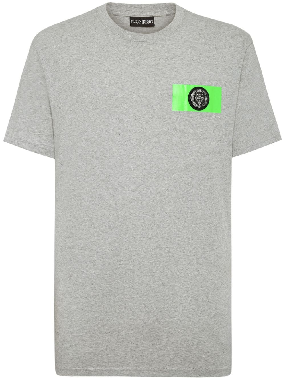 Plein Sport logo-patch cotton T-shirt - Grey von Plein Sport