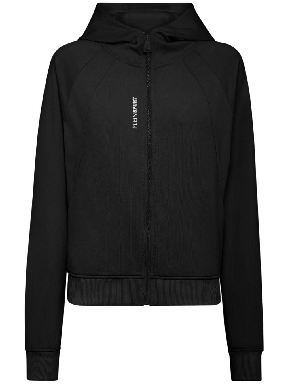 Plein Sport logo-patch hoodie - Black von Plein Sport