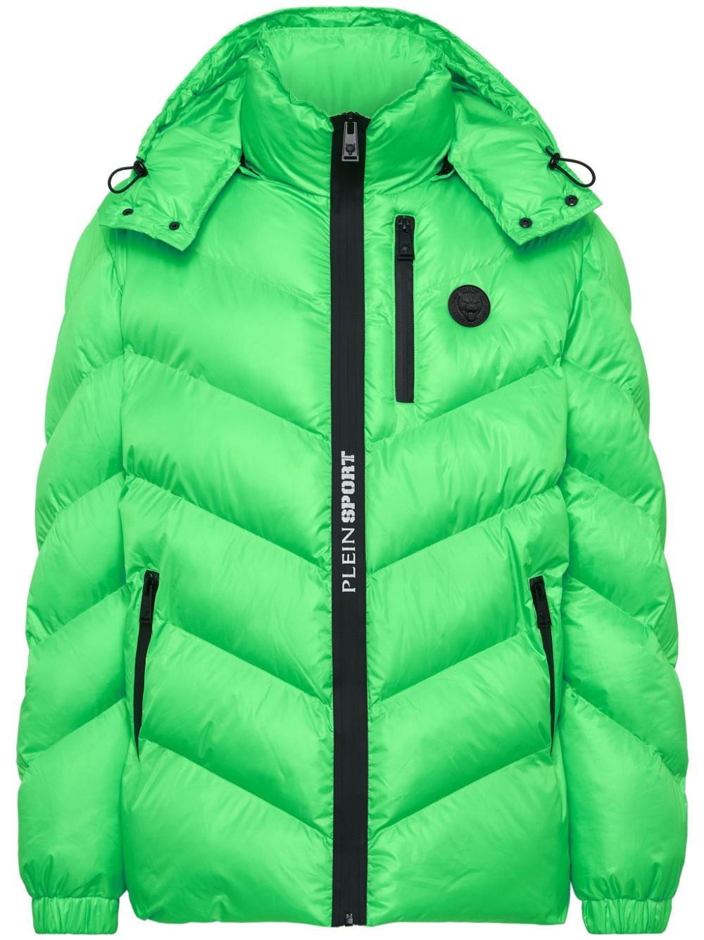 Plein Sport logo-patch puffer jacket - Green von Plein Sport