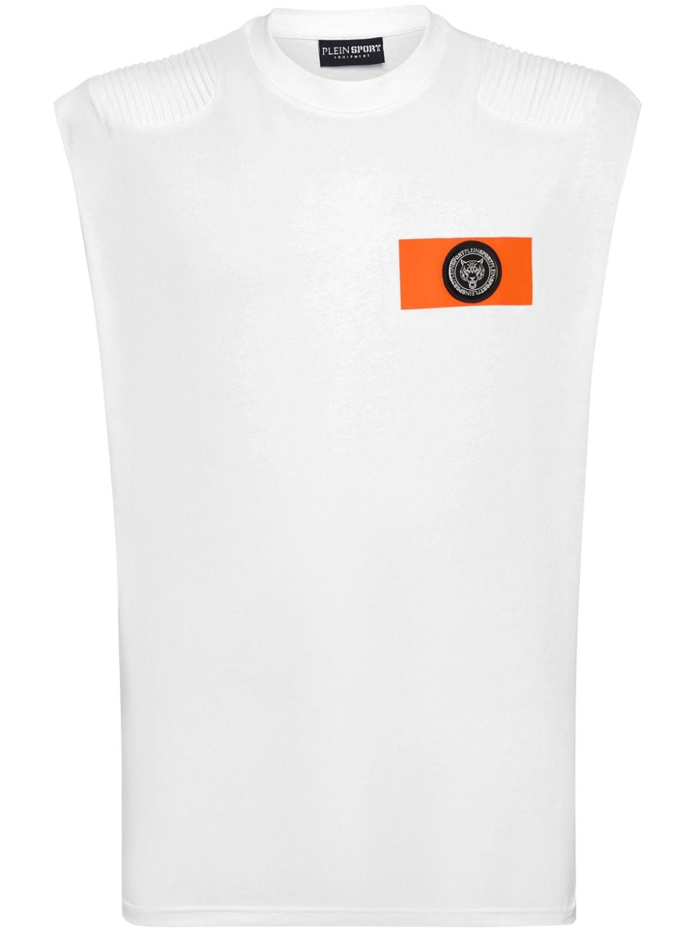 Plein Sport logo patch sleeveless T-shirt - White von Plein Sport