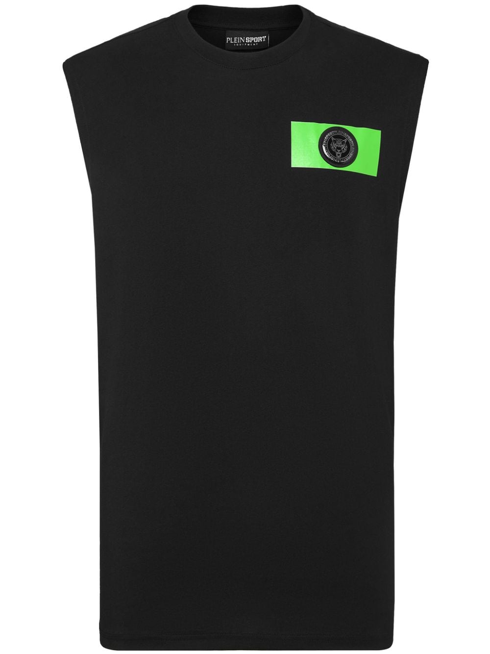 Plein Sport logo-plaque cotton tank top - Black von Plein Sport