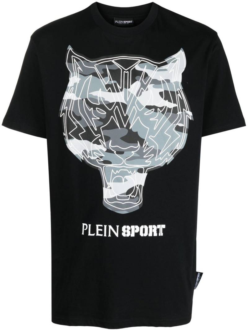 Plein Sport logo-print T-shirt - Black von Plein Sport