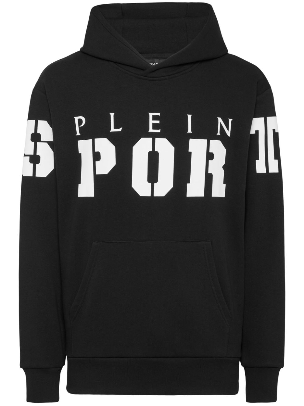 Plein Sport logo-print cotton hoodie - Black von Plein Sport